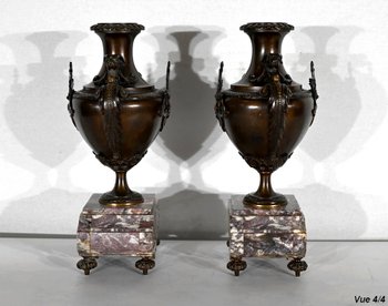 Marble and Bronze Fireplace Trim - Late 19th Century