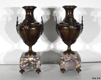 Marble and Bronze Fireplace Trim - Late 19th Century