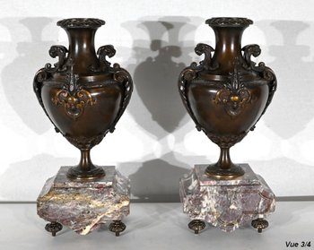 Marble and Bronze Fireplace Trim - Late 19th Century