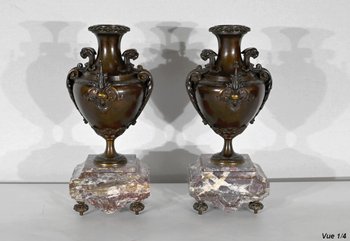 Marble and Bronze Fireplace Trim - Late 19th Century
