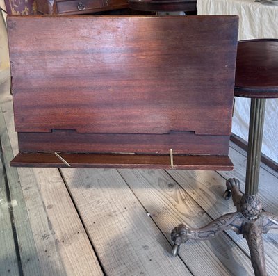TABLE LITTÉRAIRE - TAVOLO LETTERARIO - JOHN CARTER - MOGANO - 1880 CA.