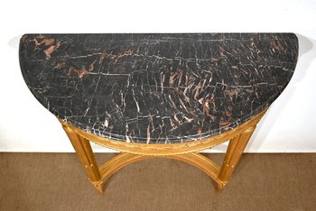 Consolle in Marmo e Legno Dorato, Stile Luigi XVI - Inizio XX Secolo