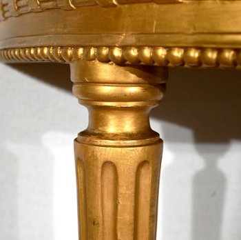 Consolle in Marmo e Legno Dorato, Stile Luigi XVI - Inizio XX Secolo