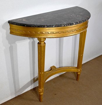 Consolle in Marmo e Legno Dorato, Stile Luigi XVI - Inizio XX Secolo
