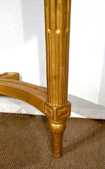 Consolle in Marmo e Legno Dorato, Stile Luigi XVI - Inizio XX Secolo