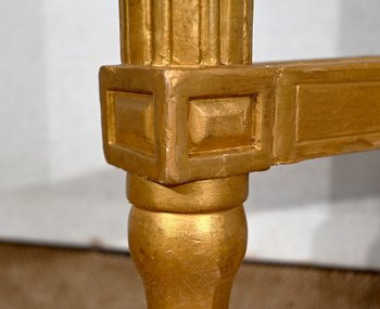 Consolle in Marmo e Legno Dorato, Stile Luigi XVI - Inizio XX Secolo