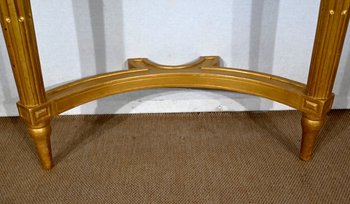 Consolle in Marmo e Legno Dorato, Stile Luigi XVI - Inizio XX Secolo