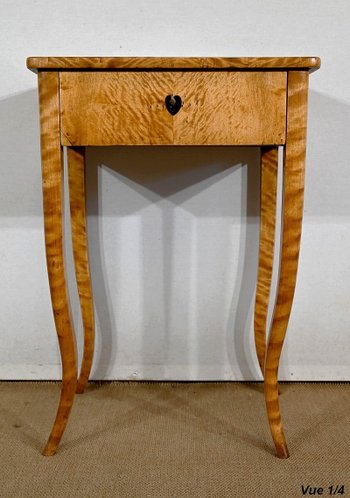 Petite Travailleuse en Bois Clair de Ceylan, style Louis XV – Milieu XIXe