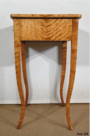Petite Travailleuse en Bois Clair de Ceylan, style Louis XV – Milieu XIXe
