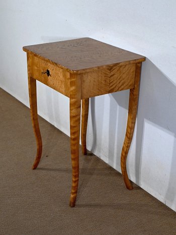 Petite Travailleuse en Bois Clair de Ceylan, style Louis XV – Milieu XIXe