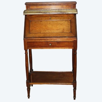 Bureau Dos d'âne en Acajou de Style Directoire XXe