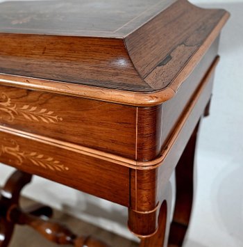 Comò Scrittoio Piccolo in Palissandro Rio, epoca Carlo X - Inizio XIX secolo