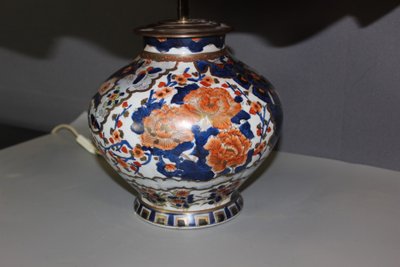 Vase Imari XIXe Monté en Lampe 