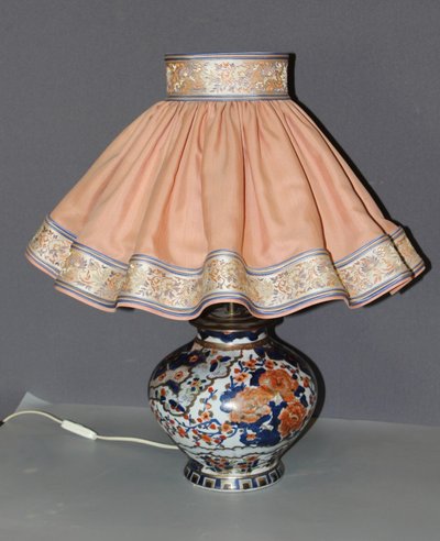 Vase Imari XIXe Monté en Lampe 