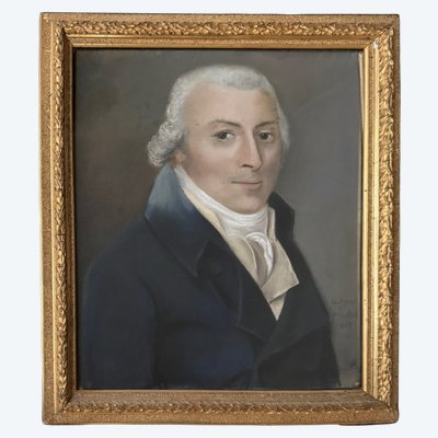 Portrait au pastel daté 1808