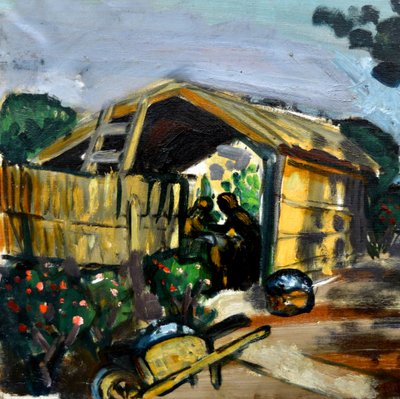 CHABAUD Auguste (1882-1955) « Le lavoir fleuri au Mas Martin, Graveson » Provence Avignon Alpilles