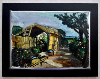 CHABAUD Auguste (1882-1955) « Le lavoir fleuri au Mas Martin, Graveson » Provence Avignon Alpilles