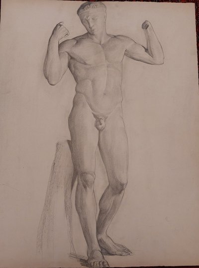 René Cottet  - (1902 - 1992) - 8 dessins académiques - 