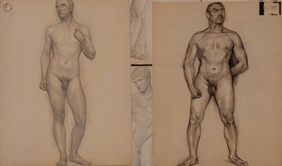 René Cottet  - (1902 - 1992) - 8 dessins académiques - 