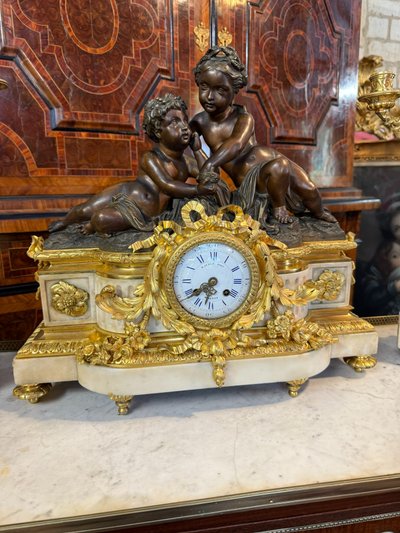 SCHORNSTEINGARNITUR NAPOLEON III RAINGO FRERES
