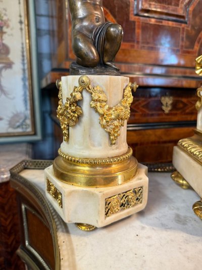 SCHORNSTEINGARNITUR NAPOLEON III RAINGO FRERES