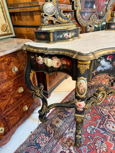 CONSOLE FORMANT COIFFEUSE D APPARAR NAPOLEON III