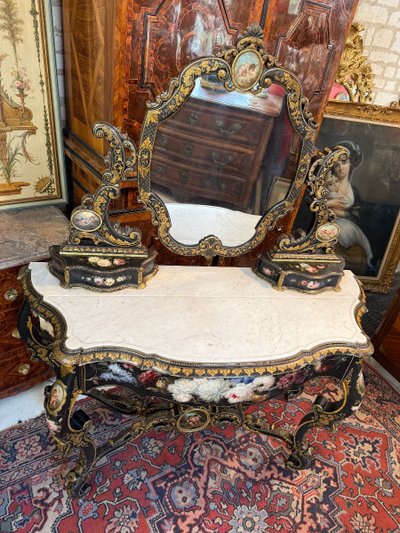 CONSOLE FORMANT COIFFEUSE D APPARAR NAPOLEON III