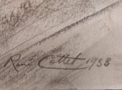 René Cottet  - (1902 - 1992) - Espagne - 3 dessins originaux - 1933