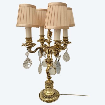 Chandelier en bronze doré