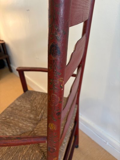 DUTCH ARMCHAIR IN PAINTED WOOD, 19TH CENTURY.