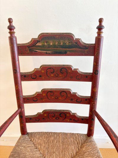 DUTCH ARMCHAIR IN PAINTED WOOD, 19TH CENTURY.