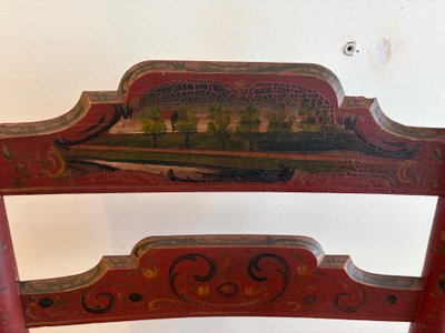DUTCH ARMCHAIR IN PAINTED WOOD, 19TH CENTURY.