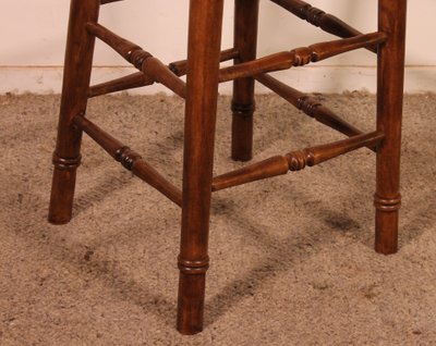 tabouret haut de bar en orme du 19° siècle