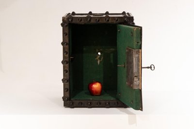 Bauche. Antique small metal travel safe. Napoleon III period. LS6788558