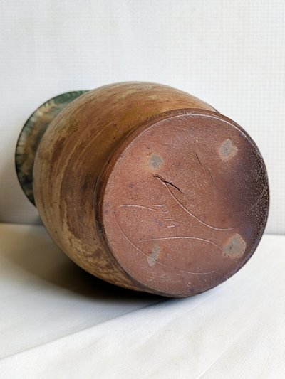 Vaso a balaustro in gres firmato Maurice Pitot, 1950 ca.