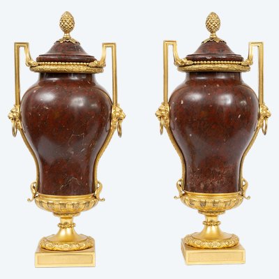 Coppia di grandi vasi H70cm Francia XIX secolo.
