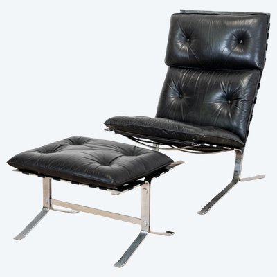 Joker High Armchair and Ottoman by Olivier Mourgue for Airborn, 1964