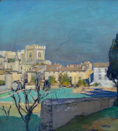 Paul de CASTRO (1882-1940)  " Chemin à Villeneuve lez Avignon " Provence France Paris