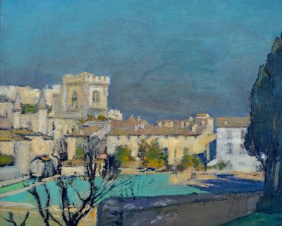 Paul de CASTRO (1882-1940)  " Chemin à Villeneuve lez Avignon " Provence France Paris