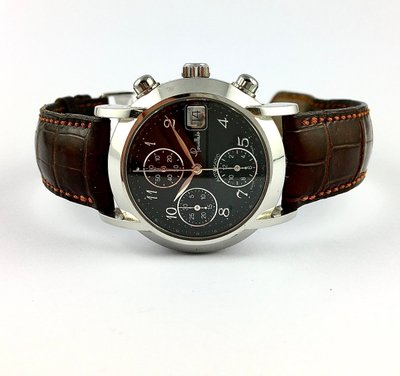 Pomellato Chronograph, Stahl, schwarzes Zifferblatt, Automatik, Datum, ab 2010