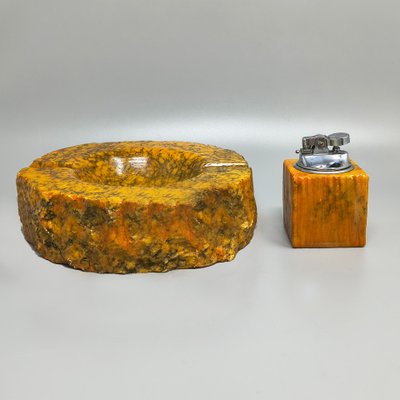 Set da fumo in alabastro italiano della metà del secolo scorso di Romano Bianchi