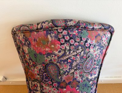 CHAUFFEUSE TISSU FLEURI DE STYLE NAPOLÉON III