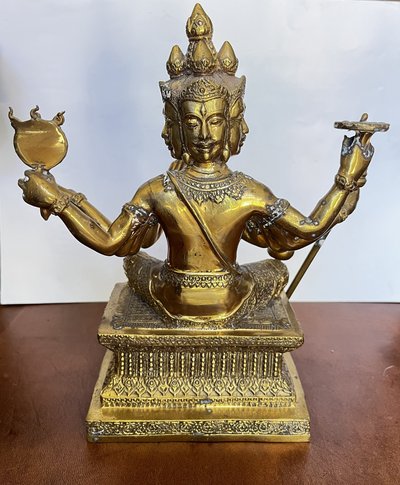 Bronze statue of Brahma, Thai divinity