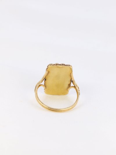 Anello antico in lapislazzuli d'oro con perle fini