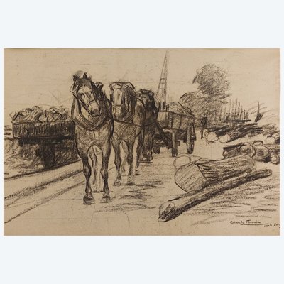 Claude FIRMIN - (1864 - 1944) - Dessin - Paris  - 1910