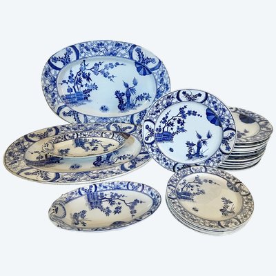 Creil and Montereau Japanese pattern dinner service