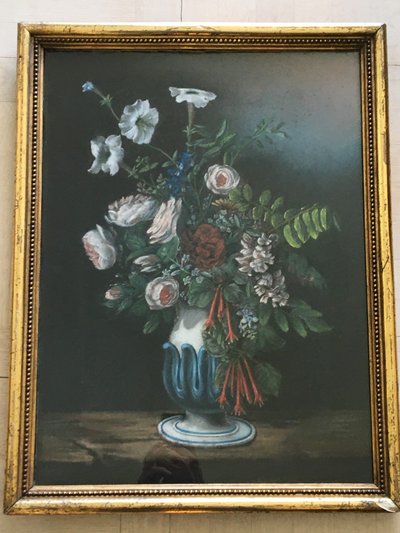 PASTEL D'UN BOUQUET DE FLEURS, NAPOLÉON 3,  19ÈME