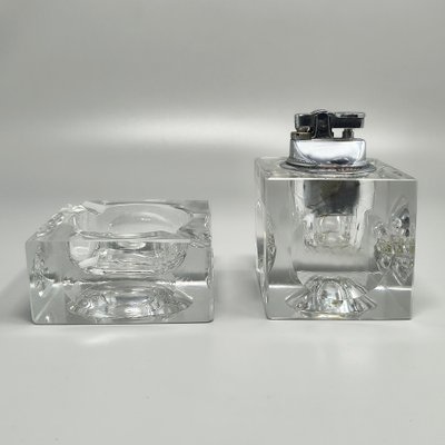 Servizio da fumo in cristallo italiano degli anni '70 di Antonio Imperatore.