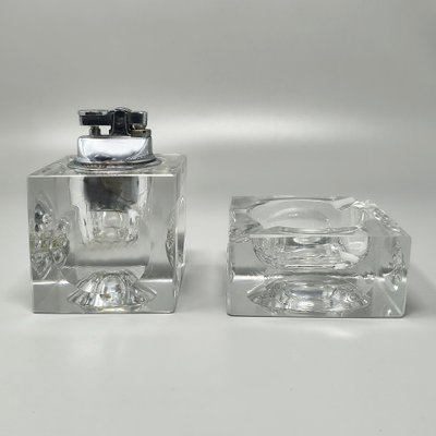 Servizio da fumo in cristallo italiano degli anni '70 di Antonio Imperatore.