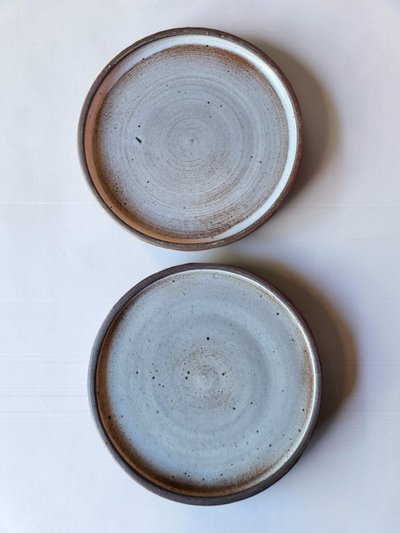 6 assiettes en grès de Ratilly / J&N Pierlot / Puisaye 
